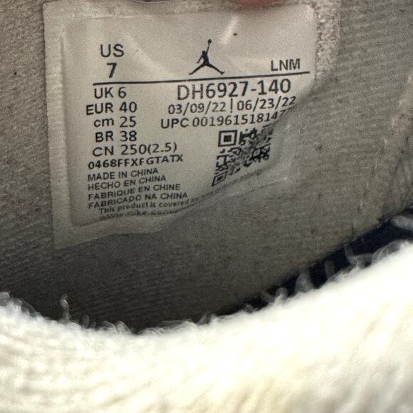 Size 7 - Nike Air Jordan 4 Retro Midnight Navy 2022 Men's Shoes - Picture 8 of 9